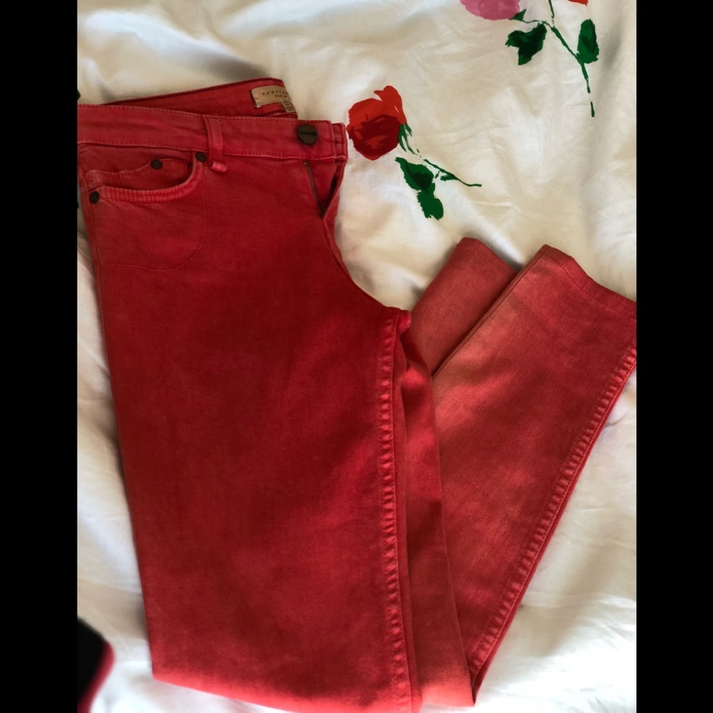 🚫SOLD🚫 Sanctuary {Anthro} red faded skinny jeans
